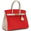 Hermès Birkin 30 Special Order HSS Rouge de Coeur / Craie Epsom GHW