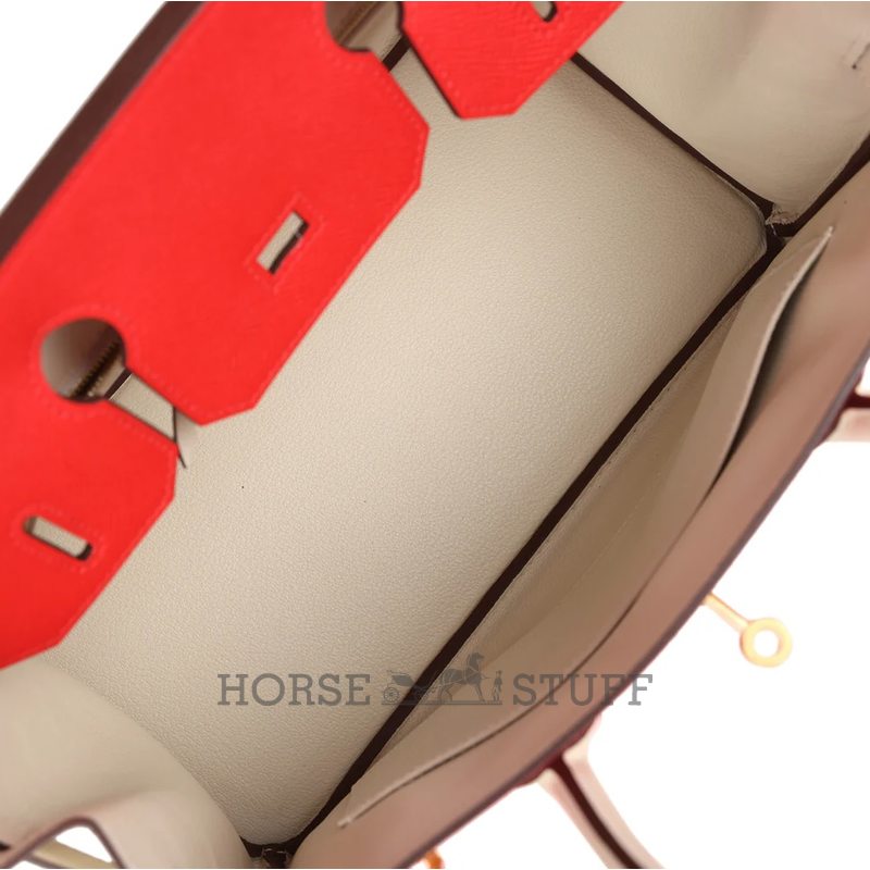 Hermès Birkin 30 Special Order HSS Rouge de Coeur / Craie Epsom GHW