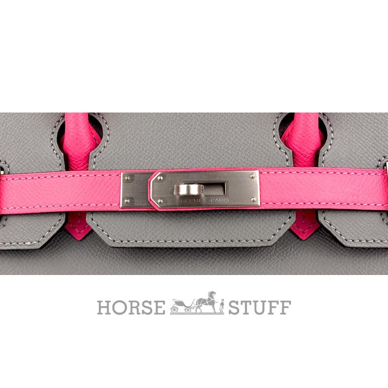 Hermès Birkin 30 Special Order HSS Gris Mouette / Rose Azalee Epsom BPHW