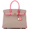 Hermès Birkin 30 Special Order HSS Gris Asphalt / Rose Azalee Epsom Permabrass