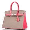 Hermès Birkin 30 Special Order HSS Gris Asphalt / Rose Azalee Epsom Permabrass