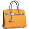 Hermès Birkin 30 Special Order HSS Jaune d'Or / Gris Asphalt Epsom BGHW