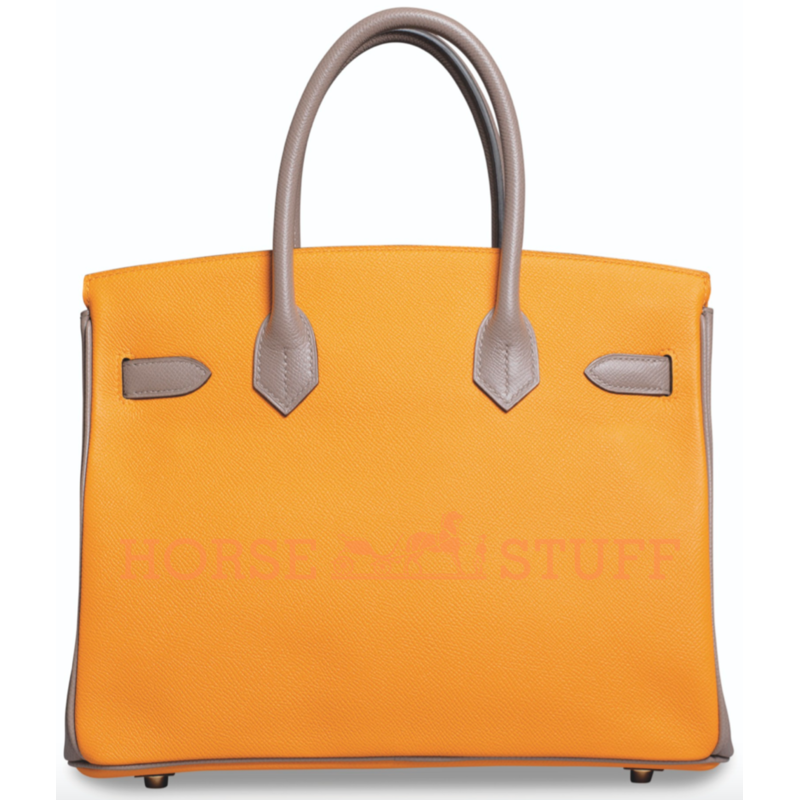 Hermès Birkin 30 Special Order HSS Jaune d'Or / Gris Asphalt Epsom BGHW