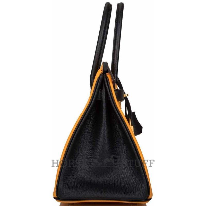 Hermès Birkin 30 Special Order HSS Jaune d'Or / Black Epsom BGHW
