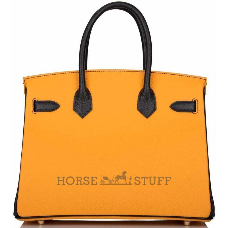 Hermès Birkin 30 Special Order HSS Jaune d'Or / Black Epsom BGHW
