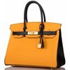 Hermès Birkin 30 Special Order HSS Jaune d'Or / Black Epsom BGHW