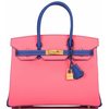 Hermès Birkin 30 Special Order HSS Rose Azalee / Blue Electrique Epsom BGHW