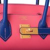Hermès Birkin 30 Special Order HSS Rose Azalee / Blue Electrique Epsom BGHW