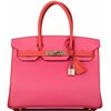 Hermès Birkin 30 Special Order HSS Rose Azalee / Feu Epsom Permabrass