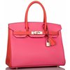 Hermès Birkin 30 Special Order HSS Rose Azalee / Feu Epsom Permabrass