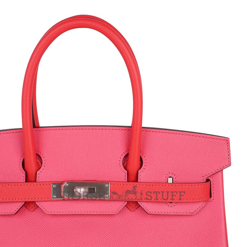 Hermès Birkin 30 Special Order HSS Rose Azalee / Rose Jaipur Epsom BPHW