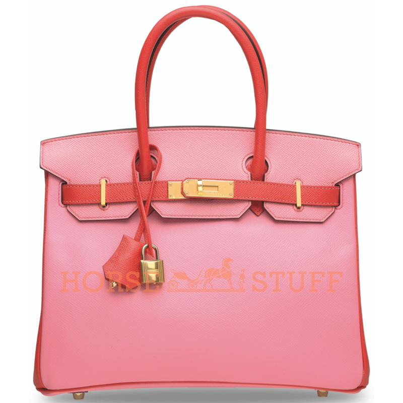 Hermès Birkin 30 Special Order HSS Rose Confetti / Rose Jaipur Epsom GHW