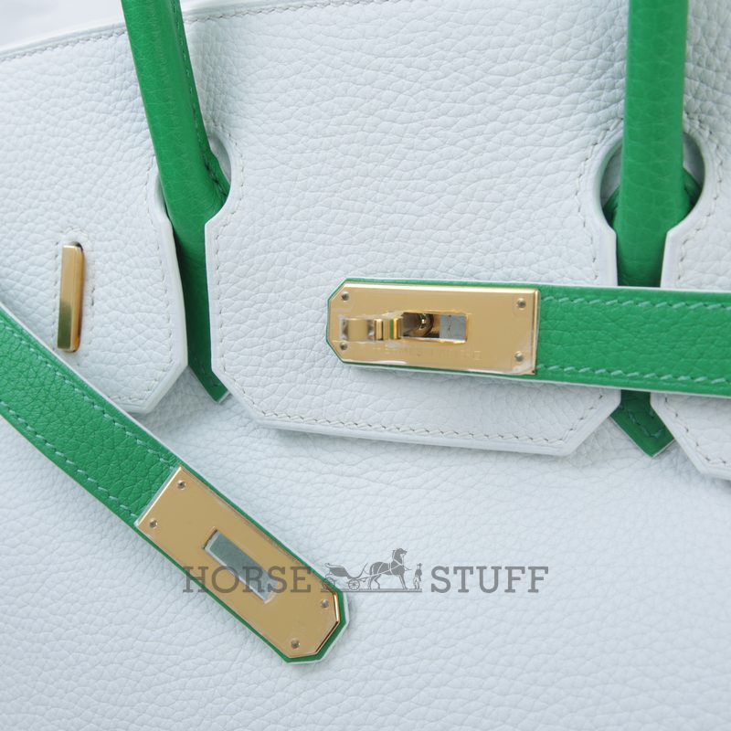 Hermès Birkin 30 Special Order HSS White / Bambou Togo GHW