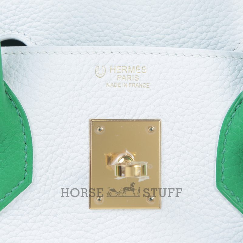 Hermès Birkin 30 Special Order HSS White / Bambou Togo GHW