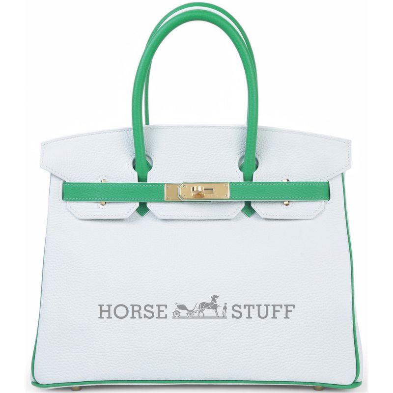 Hermès Birkin 30 Special Order HSS White / Bambou Togo GHW