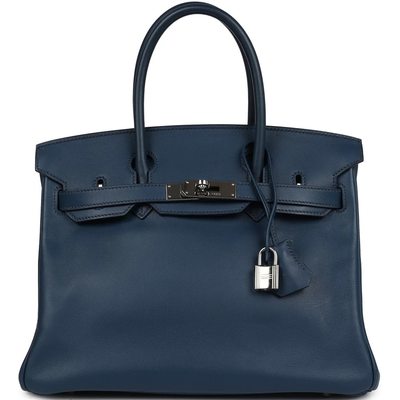 Hermès Birkin 30 Deep Blue Swift PHW