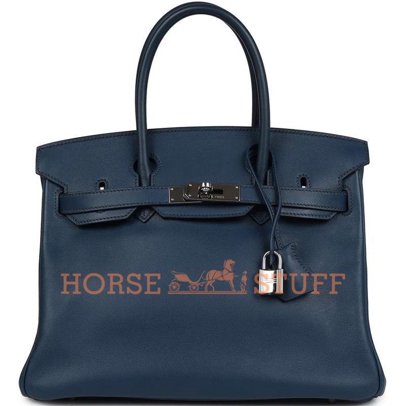 Hermès Birkin 30 Deep Blue Swift PHW