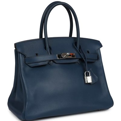 Hermès Birkin 30 Deep Blue Swift PHW