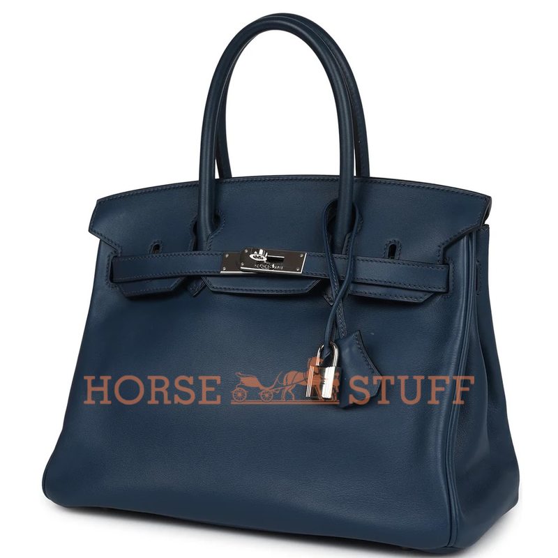 Hermès Birkin 30 Deep Blue Swift PHW