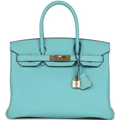 Hermès Birkin 30 Blue Atoll Togo GHW