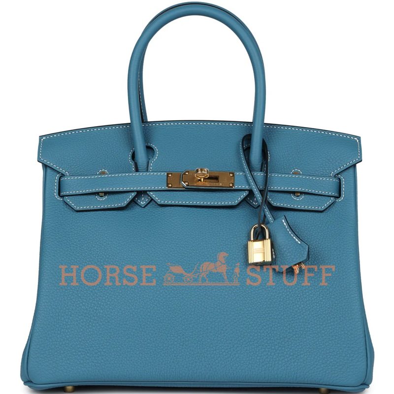 Hermès Birkin 30 Blue Jean Togo GHW