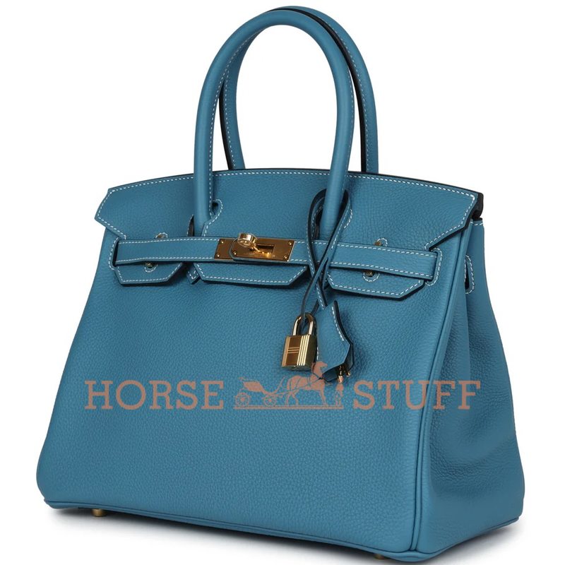 Hermès Birkin 30 Blue Jean Togo GHW