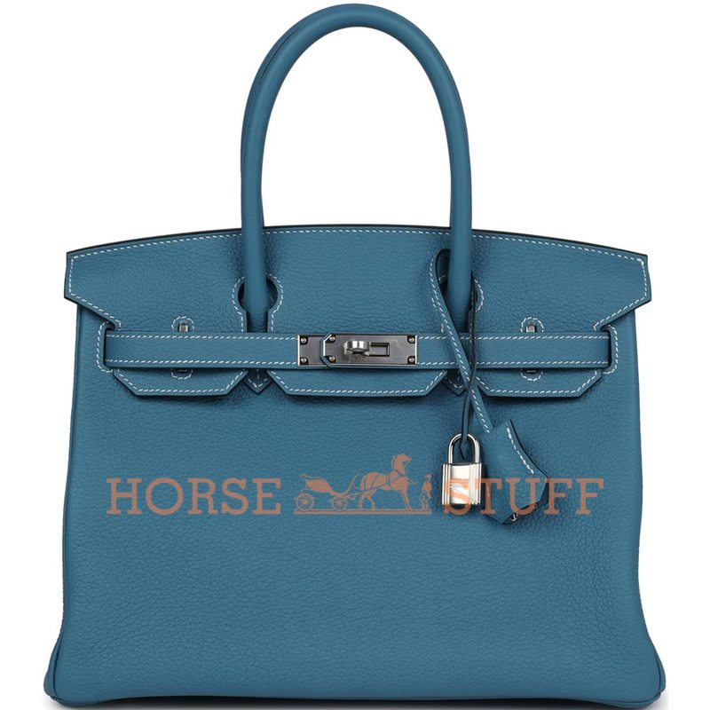 Hermès Birkin 30 Blue Jean Togo PHW