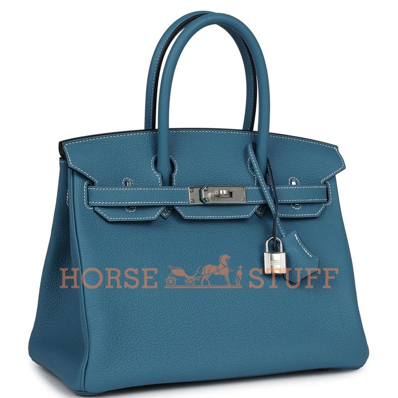 Hermès Birkin 30 Blue Jean Togo PHW