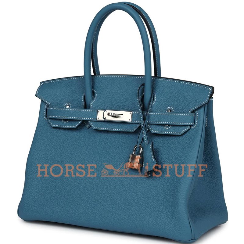 Hermès Birkin 30 Blue Jean Togo PHW