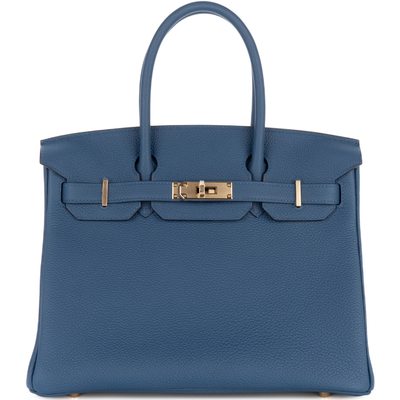 Hermès Birkin 30 Blue Tie Togo Permabrass