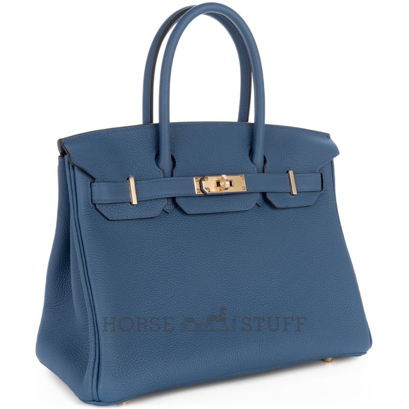 Hermès Birkin 30 Blue Pale Clemence GHW