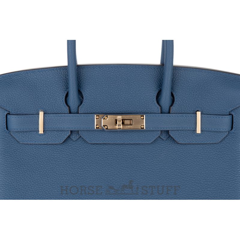 Hermès Birkin 30 Blue Pale Clemence GHW