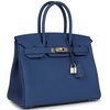 Hermès Birkin 30 Blue Tie Togo GHW