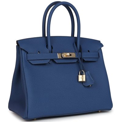 Hermès Birkin 30 Blue Tie Togo GHW