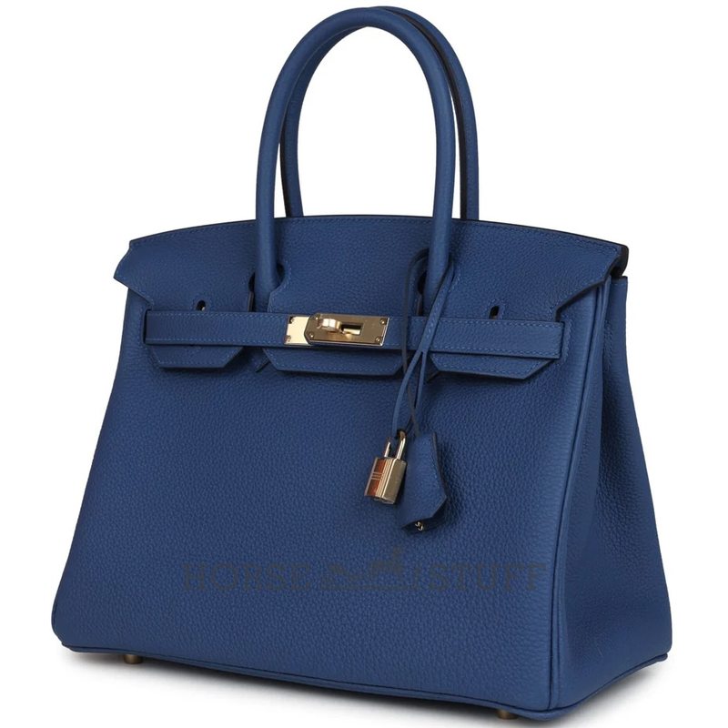 Hermès Birkin 30 Blue Tie Togo GHW