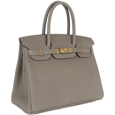 Hermès Birkin 30 Gris Meyer Togo Permabrass