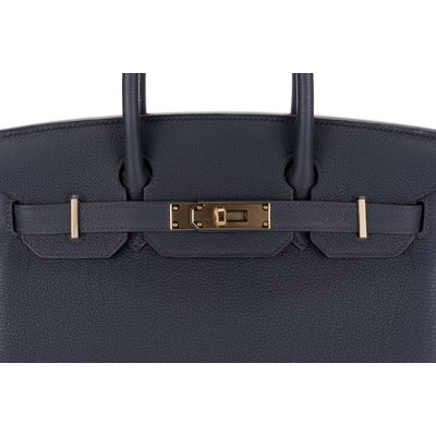 Hermès Birkin 30 Gris Misty Togo Permabrass