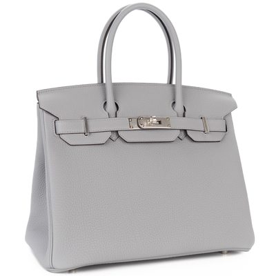Hermès Birkin 30 Gris Pantin Togo PHW