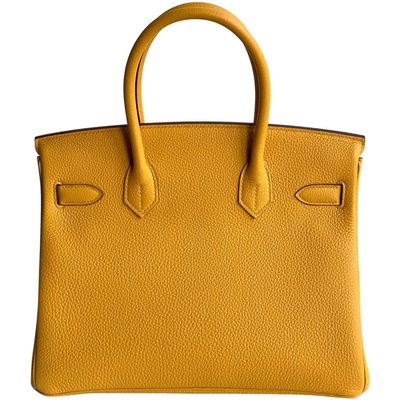 Hermès Birkin 30 Jaune Ambre Togo Brushed GHW