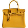 Hermès Birkin 30 Jaune Ambre Togo Brushed GHW