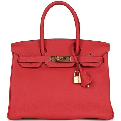 Hermès Birkin 30 Rouge Pivoine Togo GHW