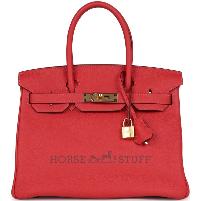 Hermès Birkin 30 Rouge Pivoine Togo GHW