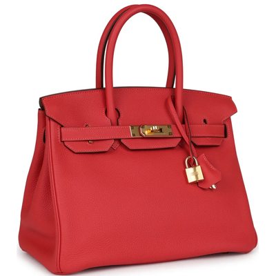 Hermès Birkin 30 Rouge Pivoine Togo GHW