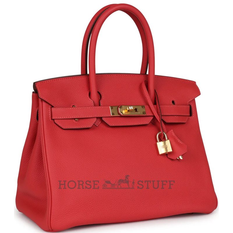 Hermès Birkin 30 Rouge Pivoine Togo GHW