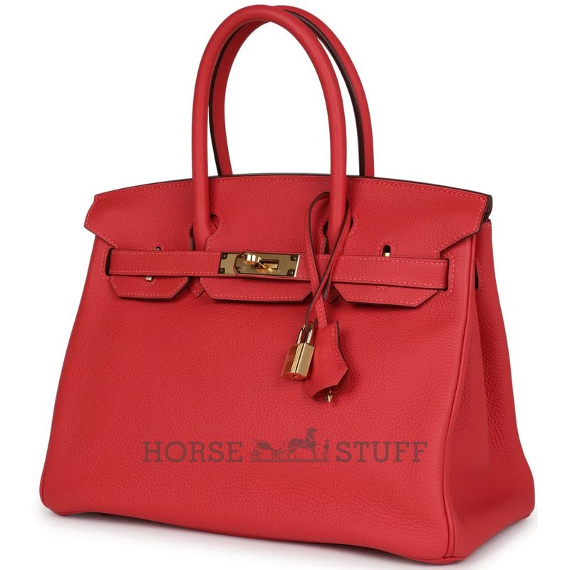 Hermès Birkin 30 Rouge Pivoine Togo GHW