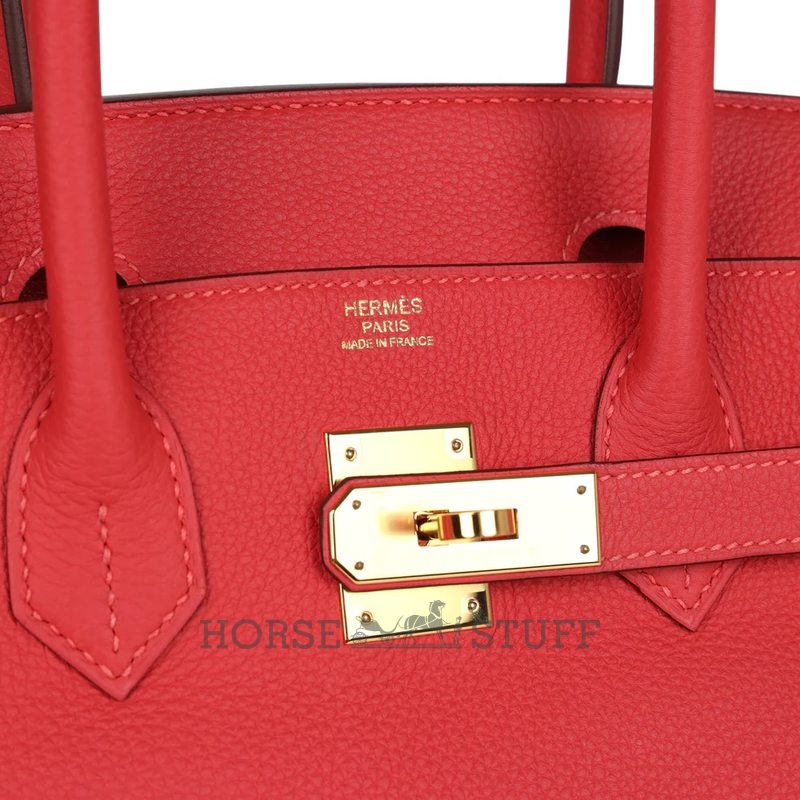 Hermès Birkin 30 Rouge Pivoine Togo GHW