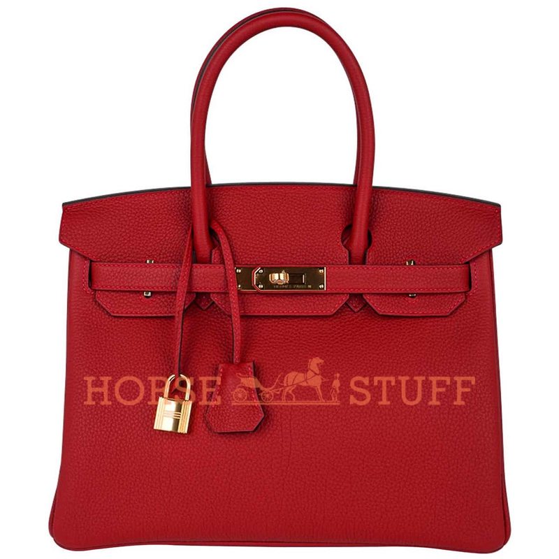 Hermès Birkin 30 Rouge Vif Togo GHW