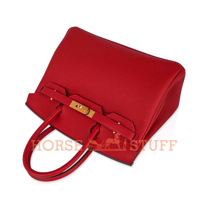 Hermès Birkin 30 Rouge Vif Togo GHW