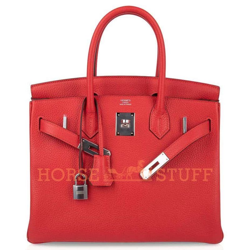 Hermès Birkin 30 Special Order HSS Verso Rouge Tomate / Natural Sable PHW