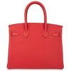 Hermès Birkin 30 Special Order HSS Verso Rouge Tomate / Natural Sable PHW